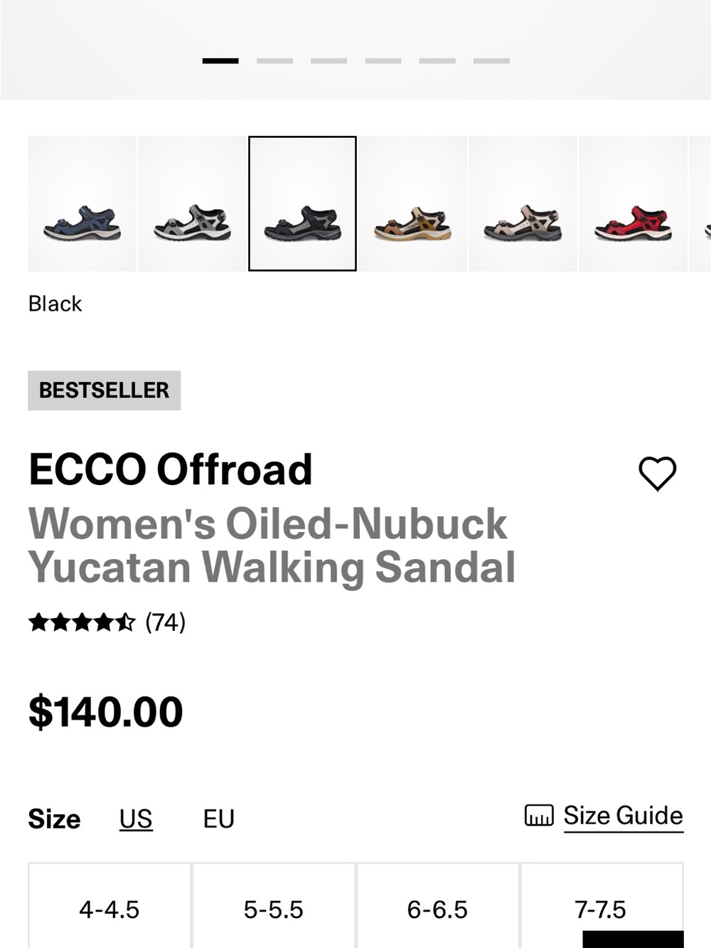 ECCO Offroad Women's Yucatan Sandal - Black